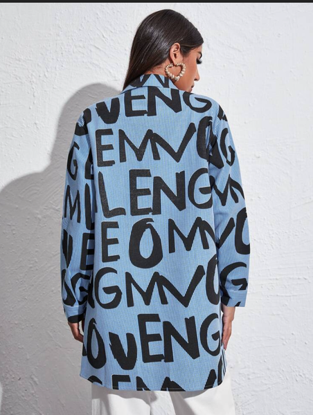 Long Sleeve Letter Shirt