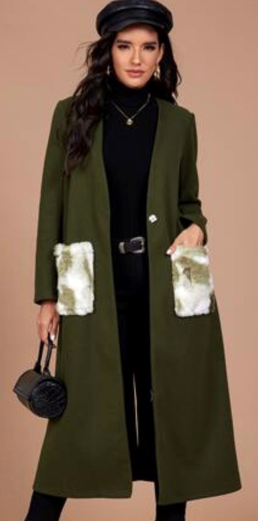 Faux Fur Overcoat